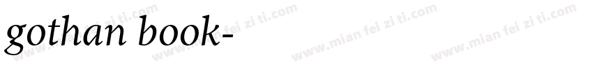 gothan book字体转换
